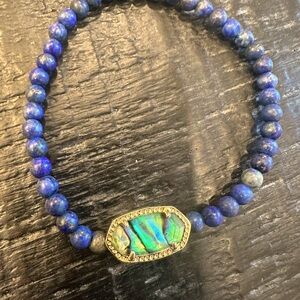 Kendra Scott Beaded Elaina Bracelet Gold and Abalone